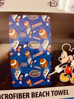 NEW Disney Blue Florida Gators Football Mickey Mouse Beach Towel
